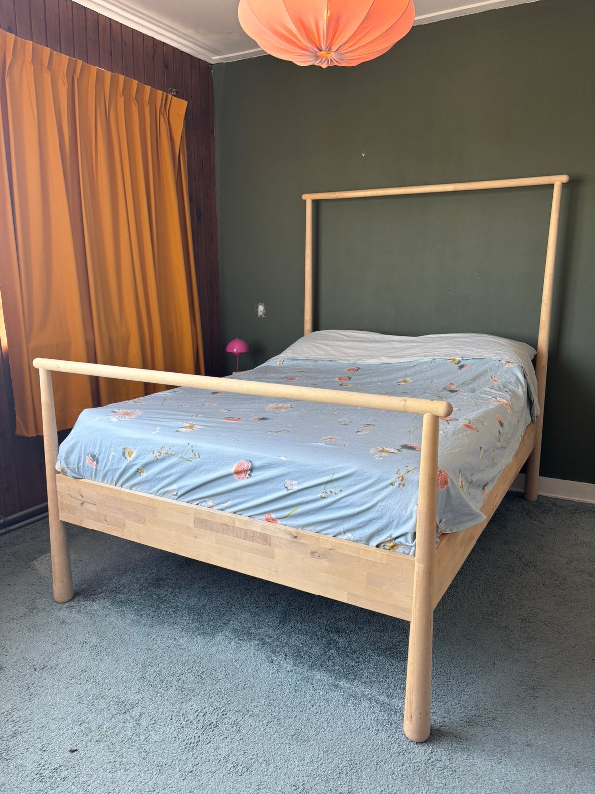 IKEA Gjöra bed inclusief Leirsund lattenbodem, Ophalen, Tweepersoons, 140 cm, Zo goed als nieuw