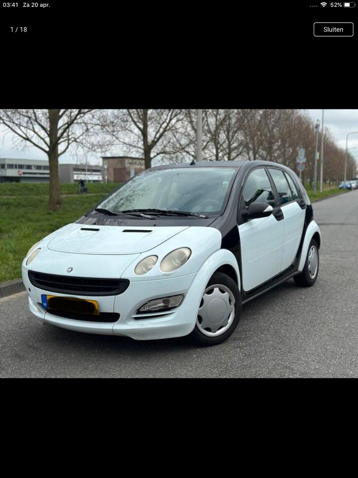 Smart ForFour 1.1 2006 wit, Auto's, Smart, Voorwielaandrijving, ForFour, Wit, Origineel Nederlands