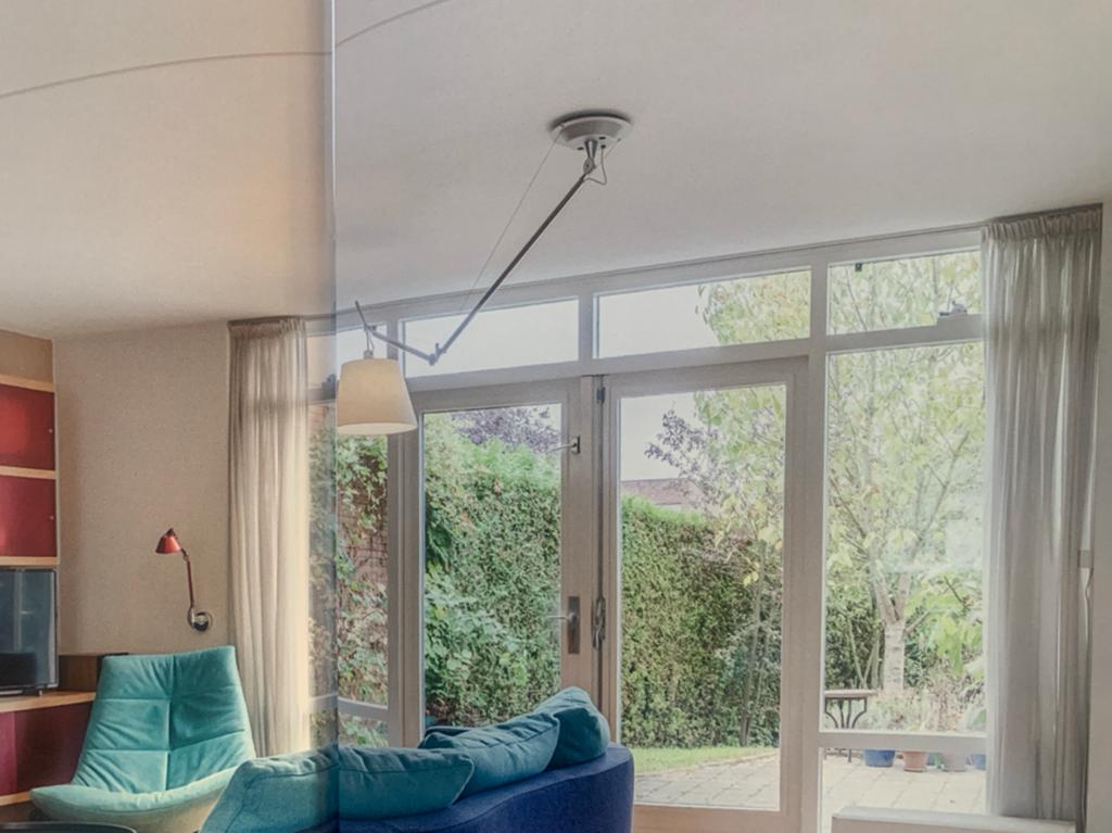 Artemide Tolomeo Sospensione met perkamenten kap 24cm, Huis en Inrichting, Ophalen, Gebruikt, Metaal, 75 cm of meer