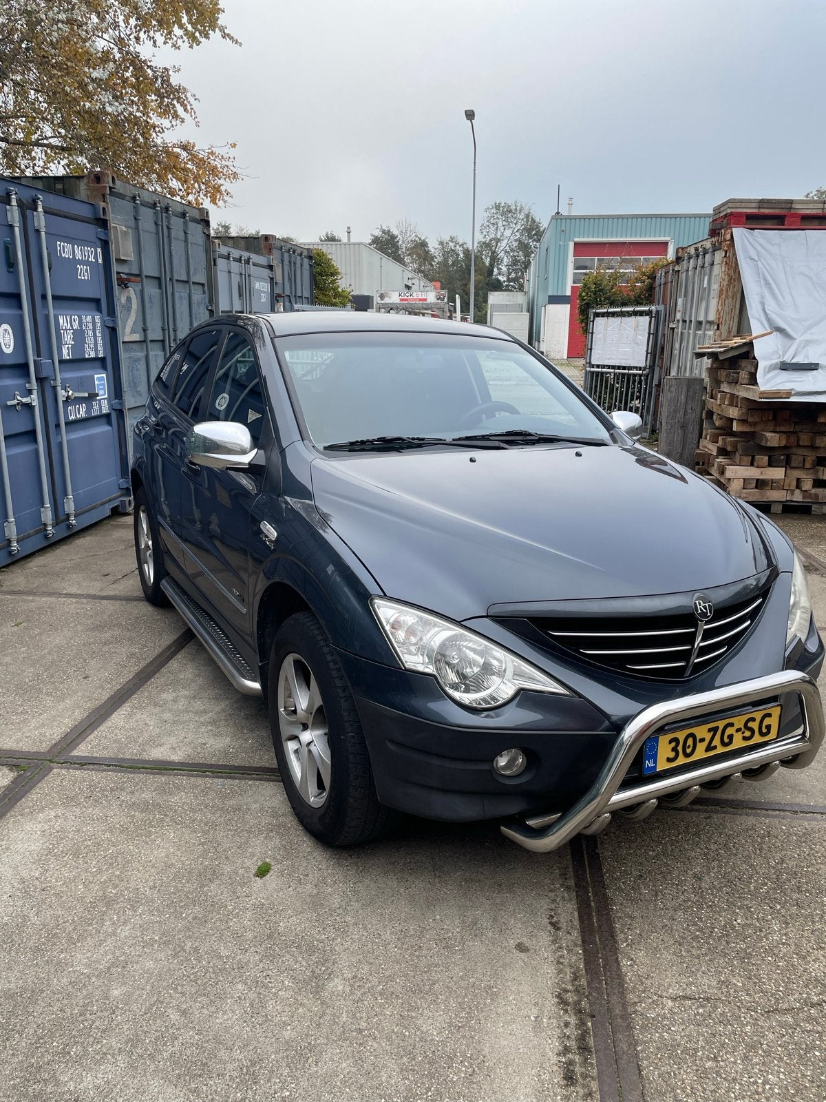 SsangYong Actyon 2.3 A230 4WD AUT 2008 Grijs, Auto's, Automaat, 4 cilinders, 120 €/maand, Origineel Nederlands