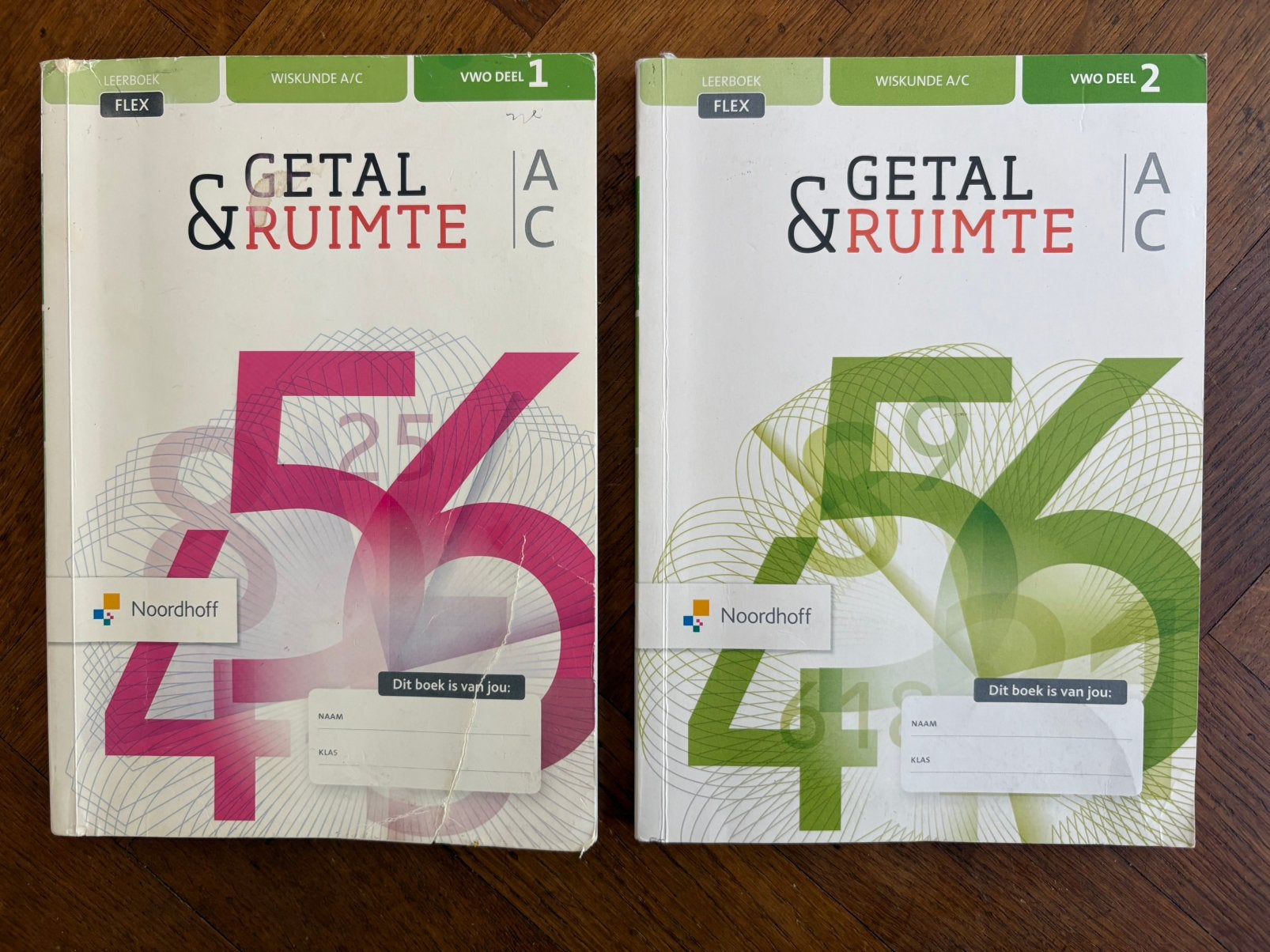 Getal& ruimte wiskunde/ vwo deel 1&2 (leerjaar 4), Verzenden, Zo goed als nieuw, VWO