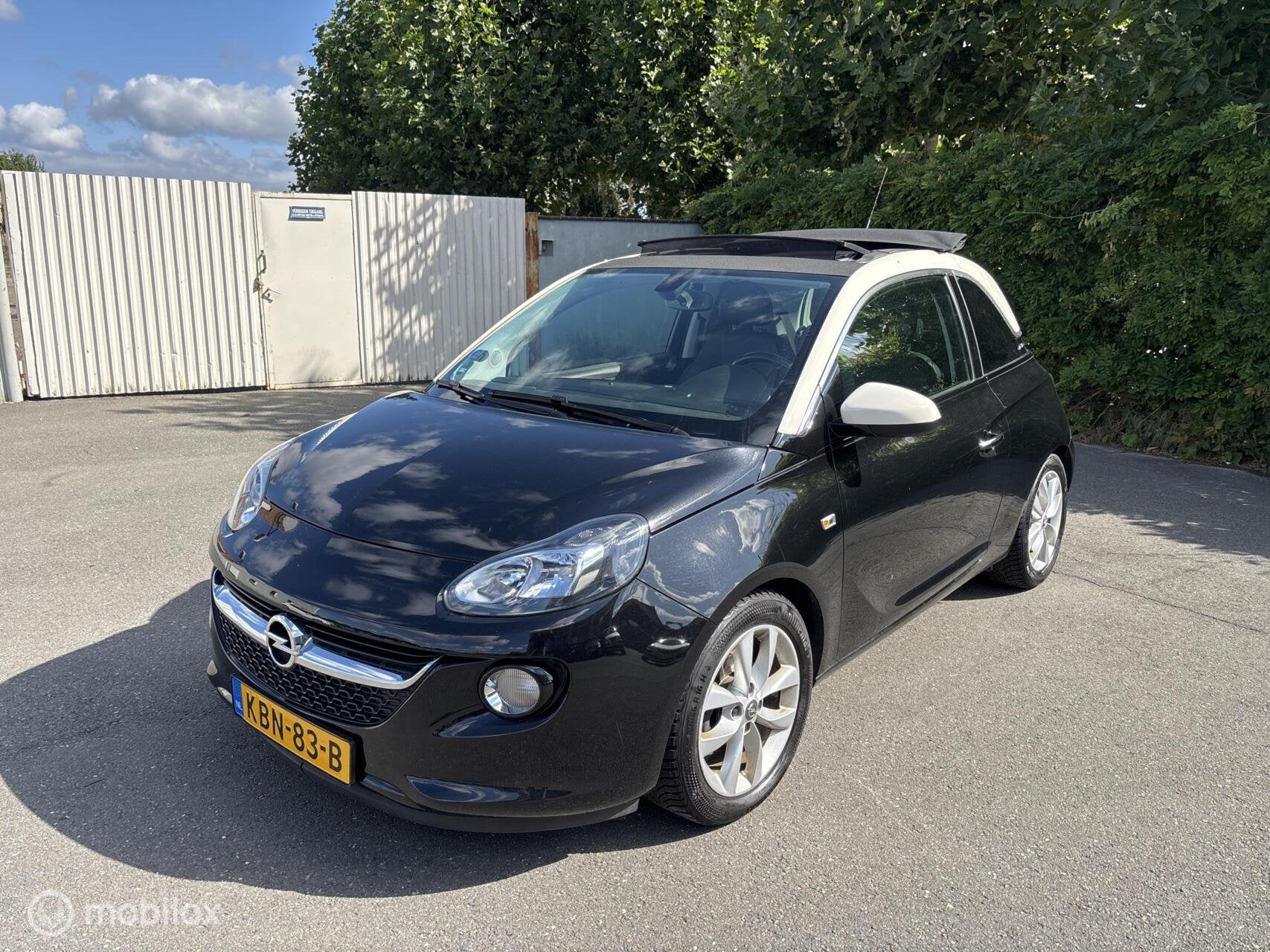 Opel ADAM 1.4 Glam 2019 Cabrio Zwart, Auto's, Voorwielaandrijving, ADAM, Gebruikt, 4 cilinders