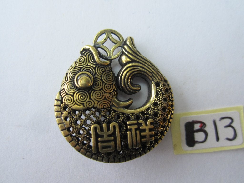 Oude chinees /chinese bronze hanger ,B13, Ophalen of Verzenden, Gebruikt, Overige materialen
