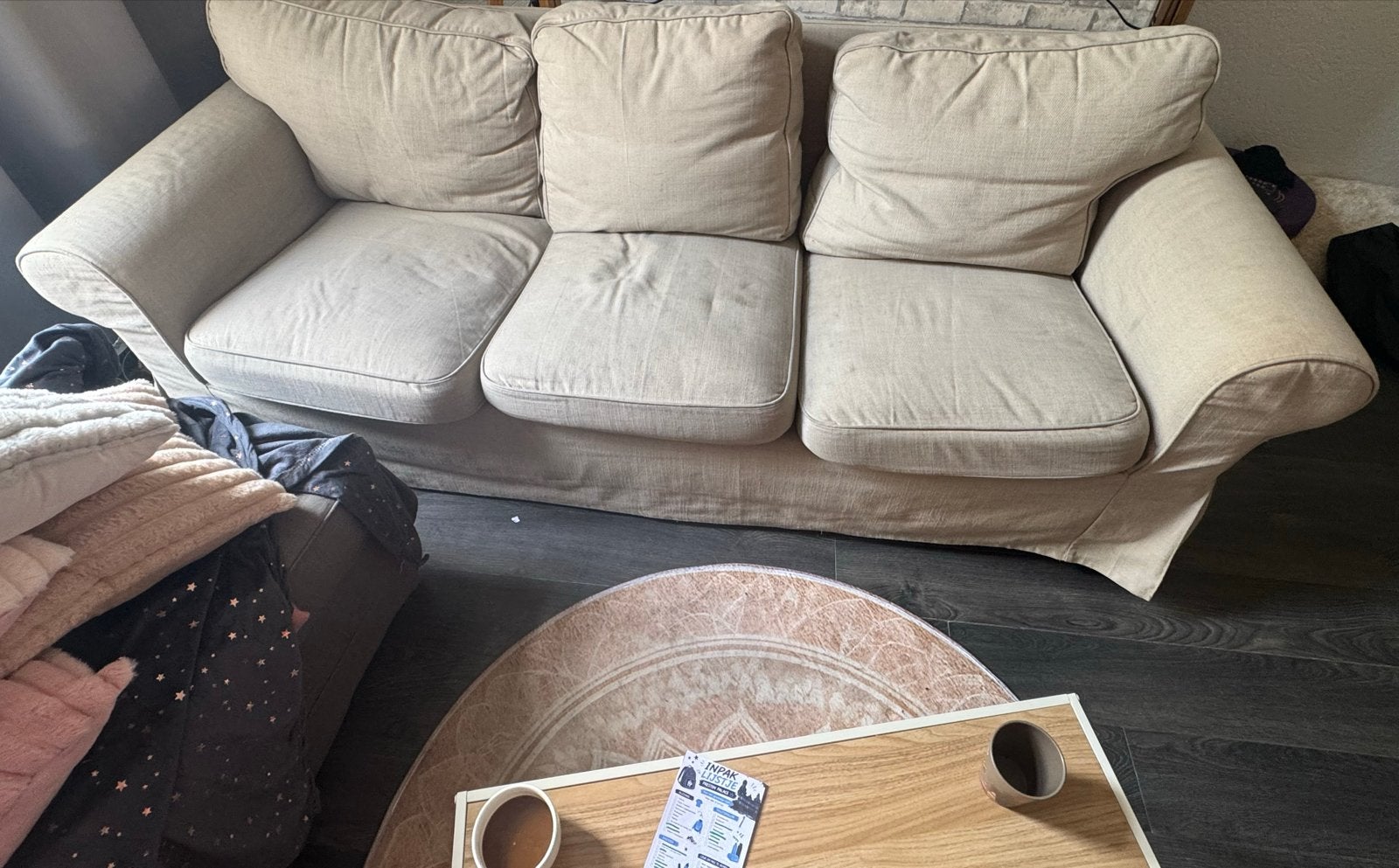 IKEA Ektorp 3-zits bank, Huis en Inrichting, Banken | Bankstellen, Ophalen, Gebruikt, Driepersoons, 75 tot 100 cm