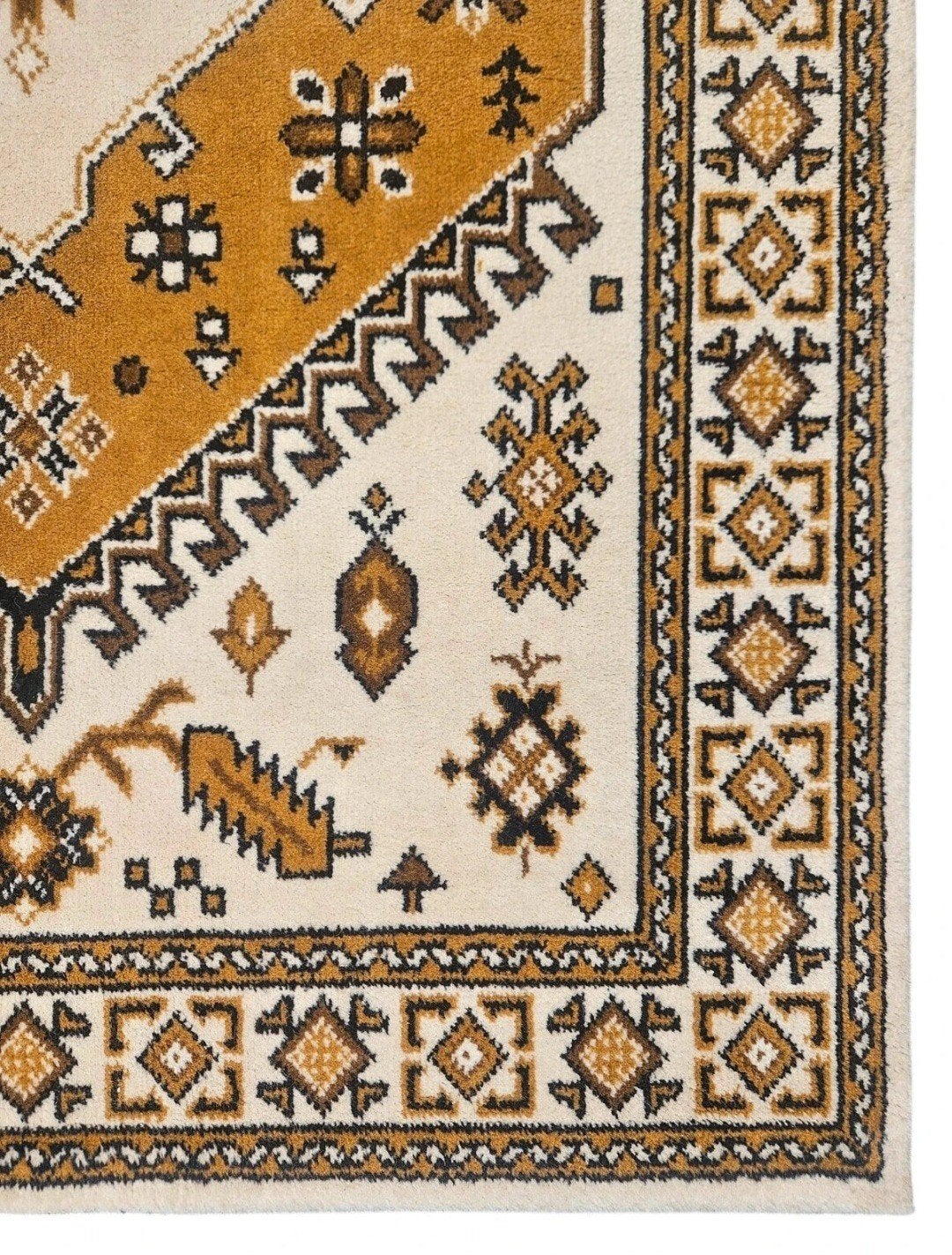 Vintage oosters wol Royal Kazak tapijt loper gold 80x250cm, Minder dan 50 cm, 200 cm of meer, Www.hypepopup.nl, Ophalen of Verzenden