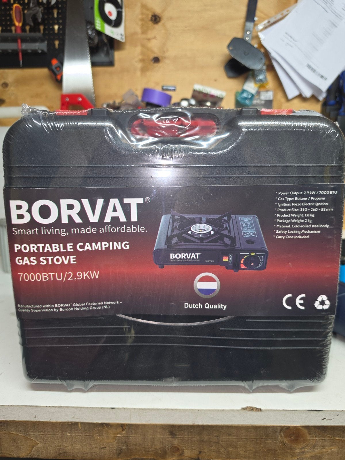 Borvat Draagbaar Camping Gasfornuis 2.9kW - Nieuw in Doos, Ophalen of Verzenden, Nieuw