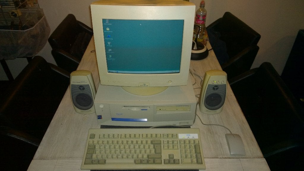 Vintage IBM NetVista | Win 98 | 120GB SSD | 14" CRT | Schoon, Ophalen, IBM
