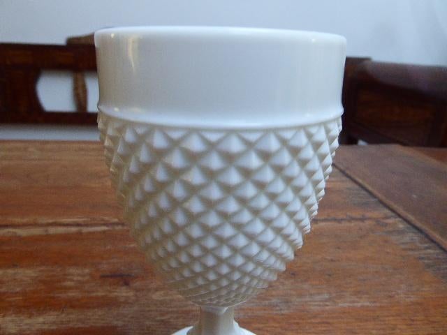 Vintage opaline coupe/kelk in wit, 16 cm., Antiek en Kunst, Ophalen of Verzenden