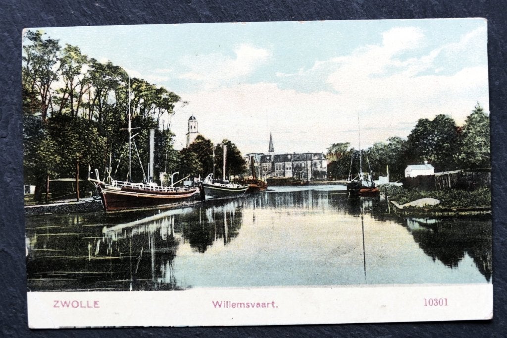 Zwolle, Willemsvaart, 1909, stempel Neder-Hardinxveld, Verzenden, Voor 1920, Gelopen, Overijssel