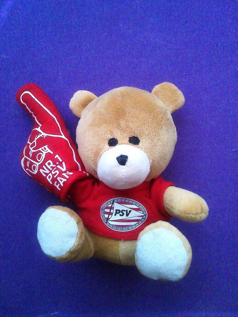 MASCOTTE NR. 1 PSV FAN Knuffel BEER. 20 CM ZITTEND **Nieuw*, Overige karakters, Beer, Nieuw, Ophalen of Verzenden