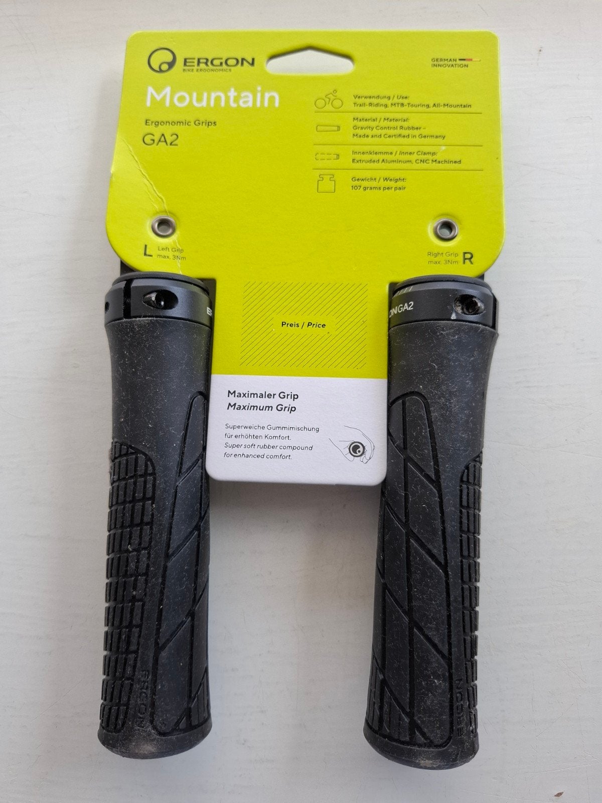 Ergon GA2 Mountainbike Handvatten Zwart - Nieuw, Overige typen, Nieuw, Ophalen of Verzenden, Mountainbike
