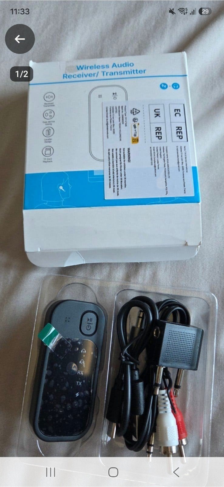 wireless audio transmitter draadloze audio kabel ontvanger, Ophalen of Verzenden, Nieuw, Minder dan 2 meter, Overige kabels