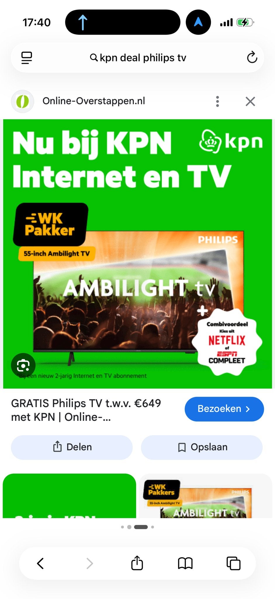 Nieuwe Philips 55 inch 4K QLED Ambilight Smart TV, Ophalen, Philips, QLED, Nieuw