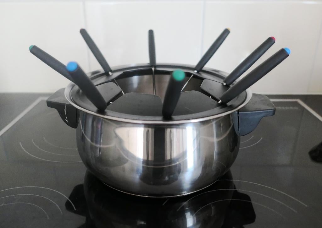 Fondue pan voor 8 personen, Ophalen of Verzenden, Zo goed als nieuw, Waxinelicht, Fondueset