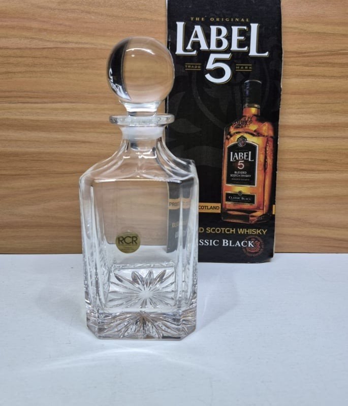 Kristallen Whiskey karaf,  Royal Crystal Rock Italië, Ophalen of Verzenden