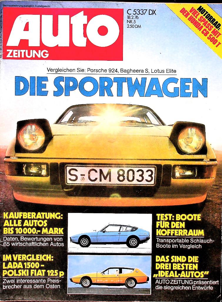 Auto Zeitung - 1976 Nr. 5 - Porsche, Lotus, Matra, Lada, Ophalen of Verzenden, Gelezen, Porsche