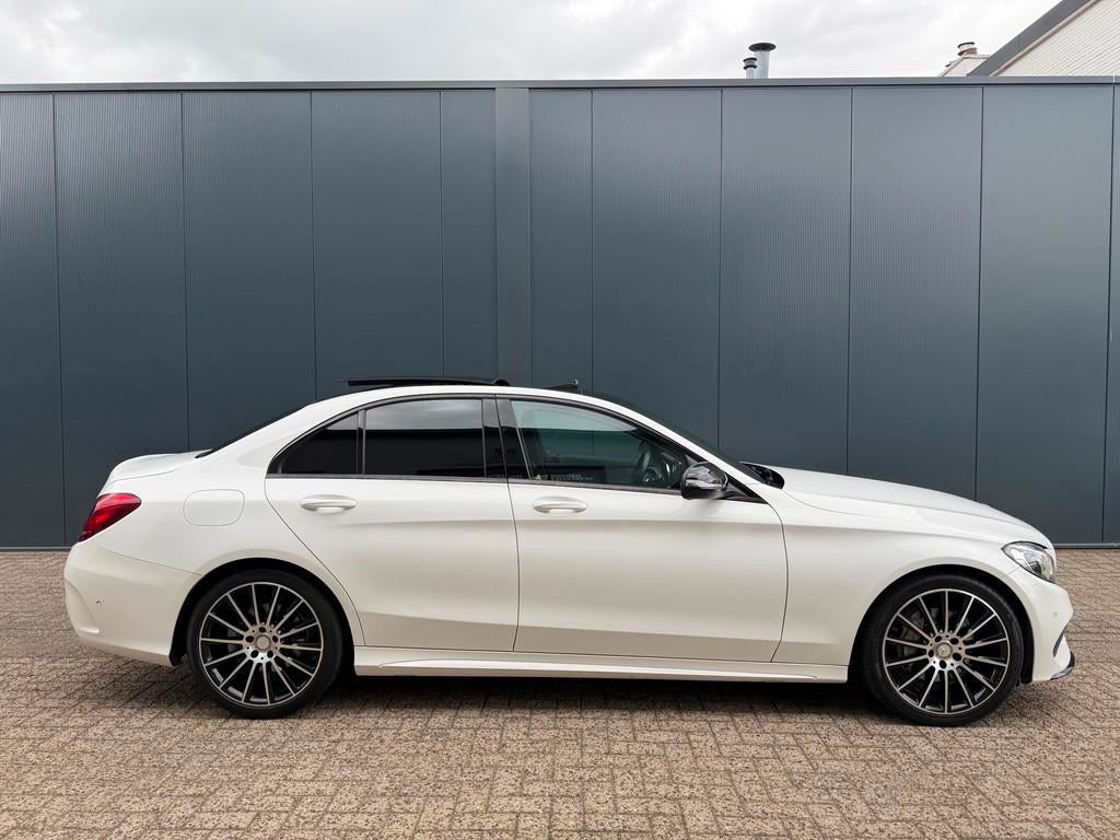 Mercedes-Benz C-klasse 180 AMG | Pano | StoelVW | NL Auto |, Automaat, Euro 6, Wit, Bedrijf