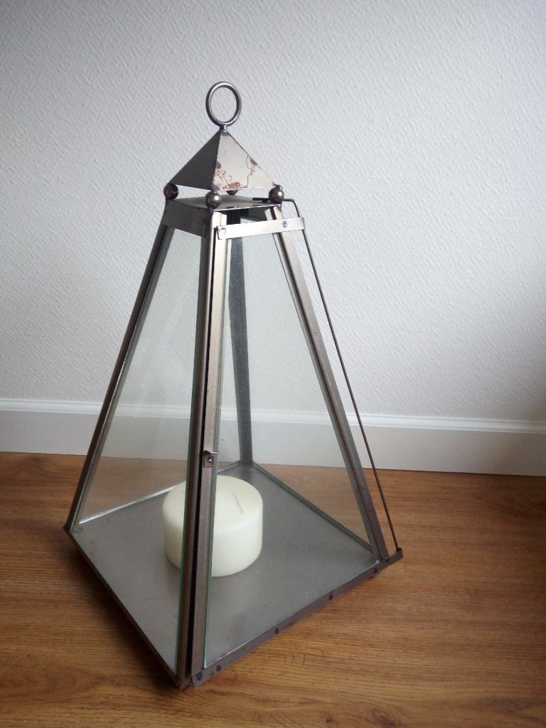 Grote decoratie lantaarn met kaars, Ophalen, Overige materialen, Kaars