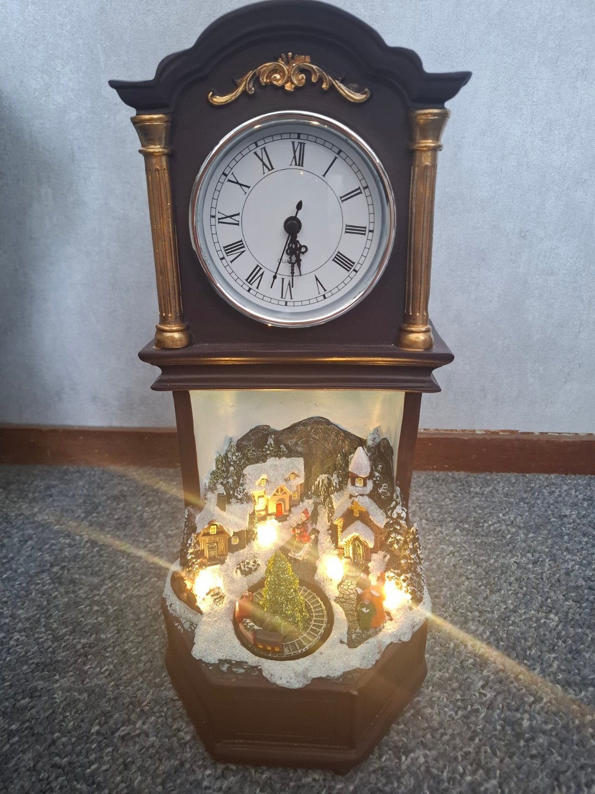 O'malley kerstdorp klok 35 cm, Diversen, Ophalen of Verzenden