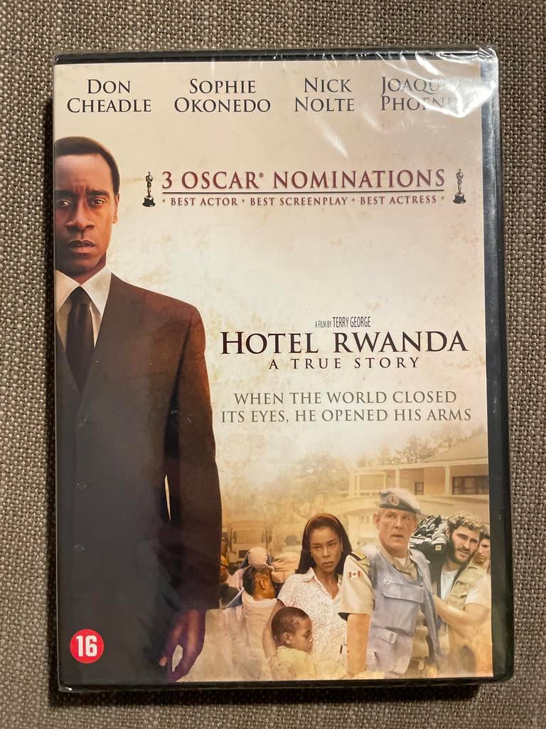Hotel Rwanda dvd - Nieuw in verpakking!!, Vanaf 16 jaar, Ophalen of Verzenden, Nieuw in verpakking, Waargebeurd drama