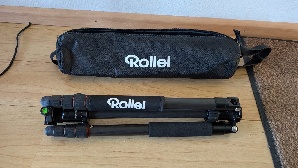 Rollei C5i Carbon statief, zwart, Zo goed als nieuw, 150 tot 175 cm, Rollei, Ophalen of Verzenden