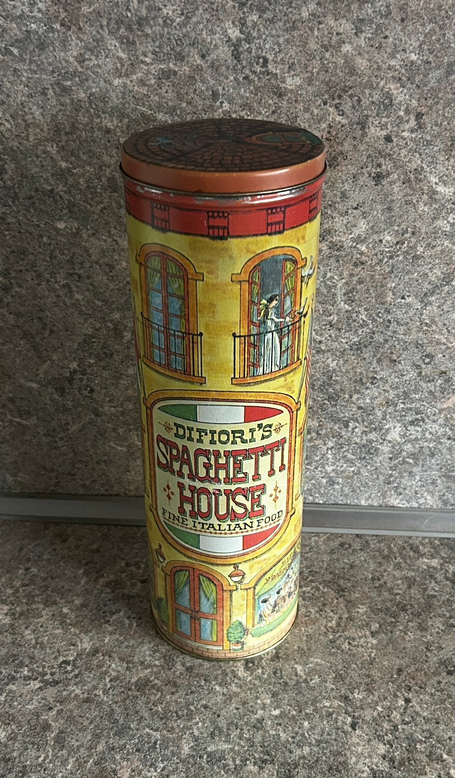 Vintage Difiori spaghetti house blik, Ophalen of Verzenden, Zo goed als nieuw, Overige, Overige merken