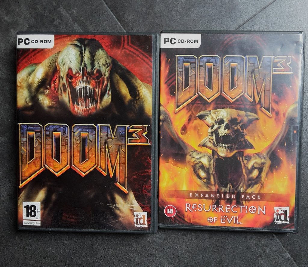 PC Games Set - Doom 3 + Expansion Set Ressurection of Evil, Spelcomputers en Games, Games | Pc, Vanaf 18 jaar, Shooter, 1 speler