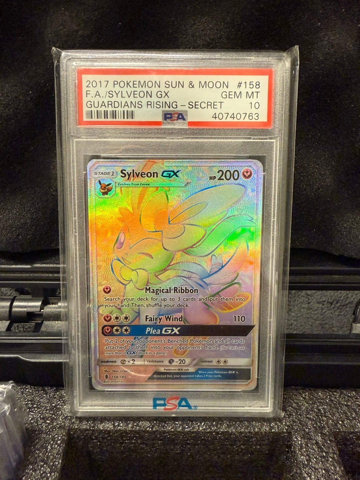 Sylveon GX 158 Guardians Rising PSA 10, Ophalen of Verzenden, Nieuw