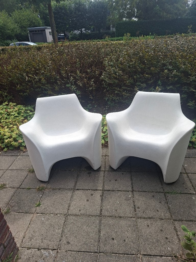 Italiaanse Designmeubel, Huis en Inrichting, Stoelen, Twee, Driade Tokyo Pop fauteuil, Wit, Ophalen of Verzenden