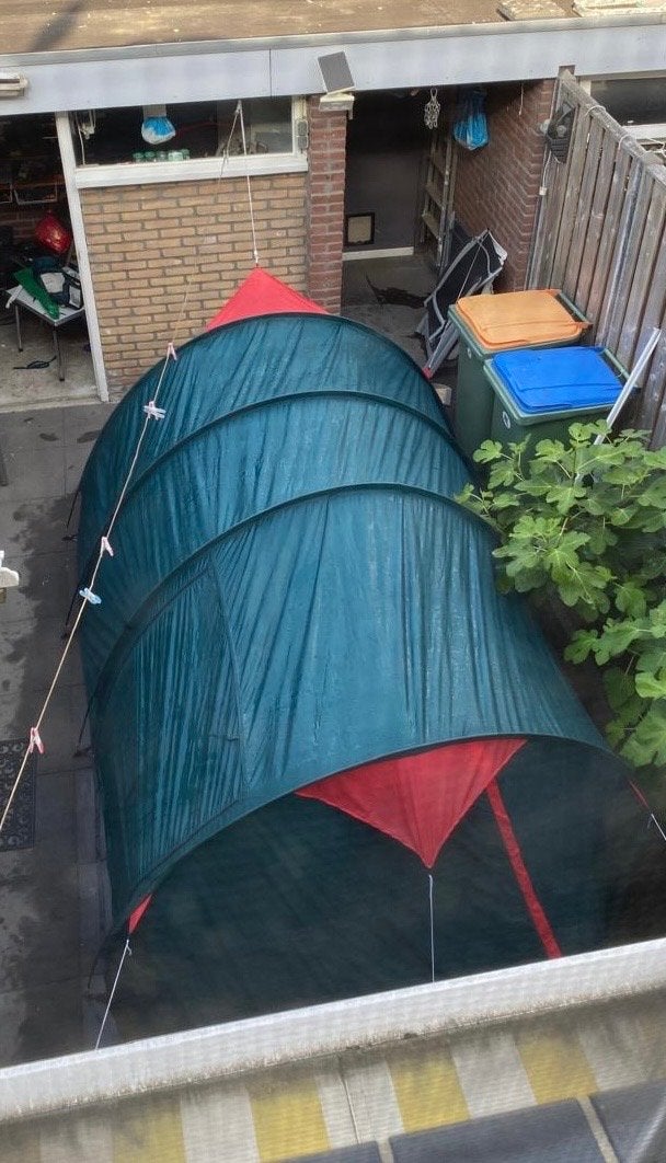 Thermo - Dubbeldak - Tunneltent - Tent, Caravans en Kamperen, Tenten, Ophalen of Verzenden, Gebruikt, Tot en met 5