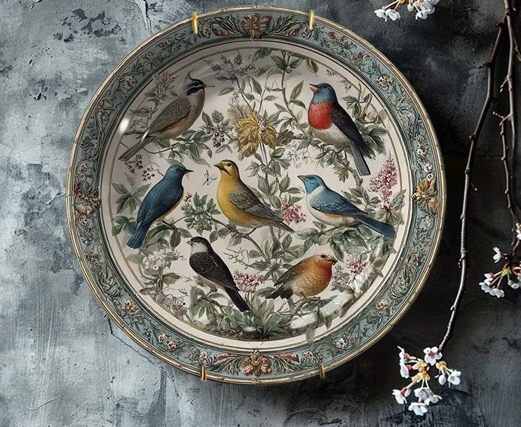 Decoratief Bord Met Vogels, Verzenden, Nieuw, Wandbord of Wandpaneel