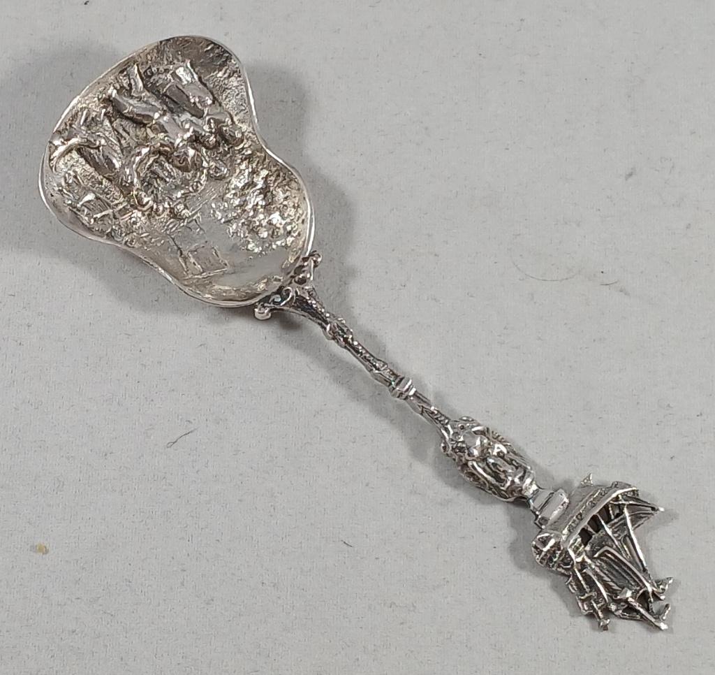 Zilveren suikerschep Oud Holland antiek 835 zilver, Ophalen of Verzenden, Zilver