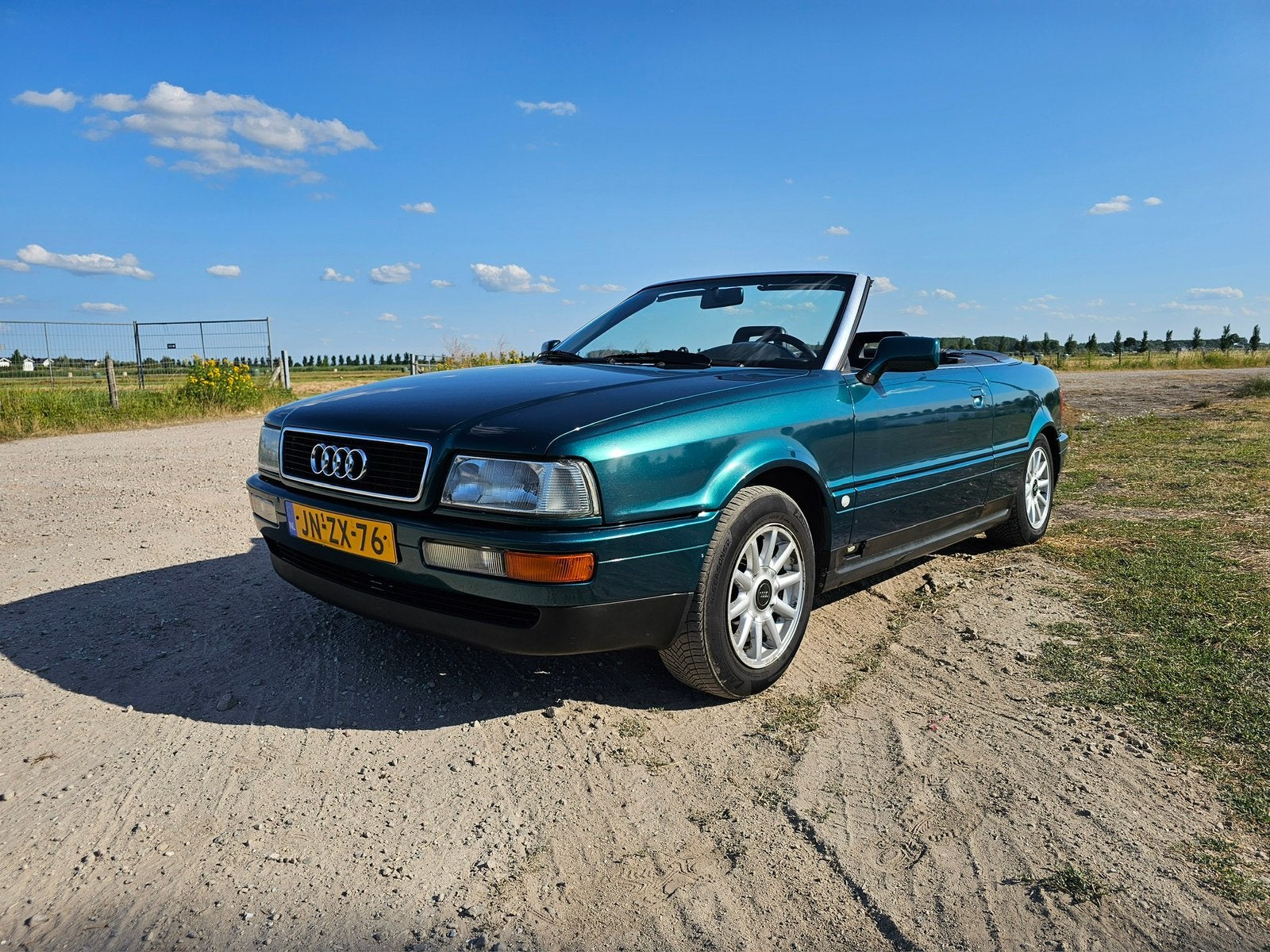 Audi Cabrio 2.0 85KW Proline Sunset 1994 Groen, Voorwielaandrijving, 4 cilinders, Leder en Stof, Origineel Nederlands