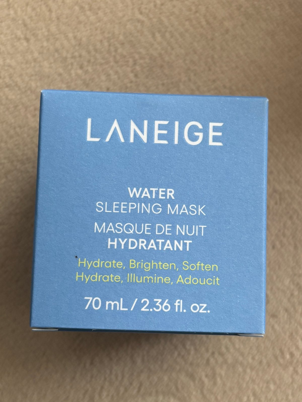 Laneige water sleeping mask 70ml, Ophalen of Verzenden, Nieuw, Gehele gezicht