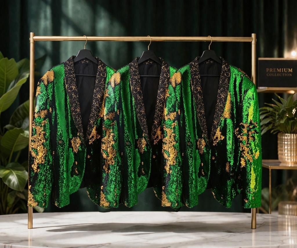 Glitterende Gilet en Blazer Set - Perfect voor Feestjes, Verzenden, Zo goed als nieuw