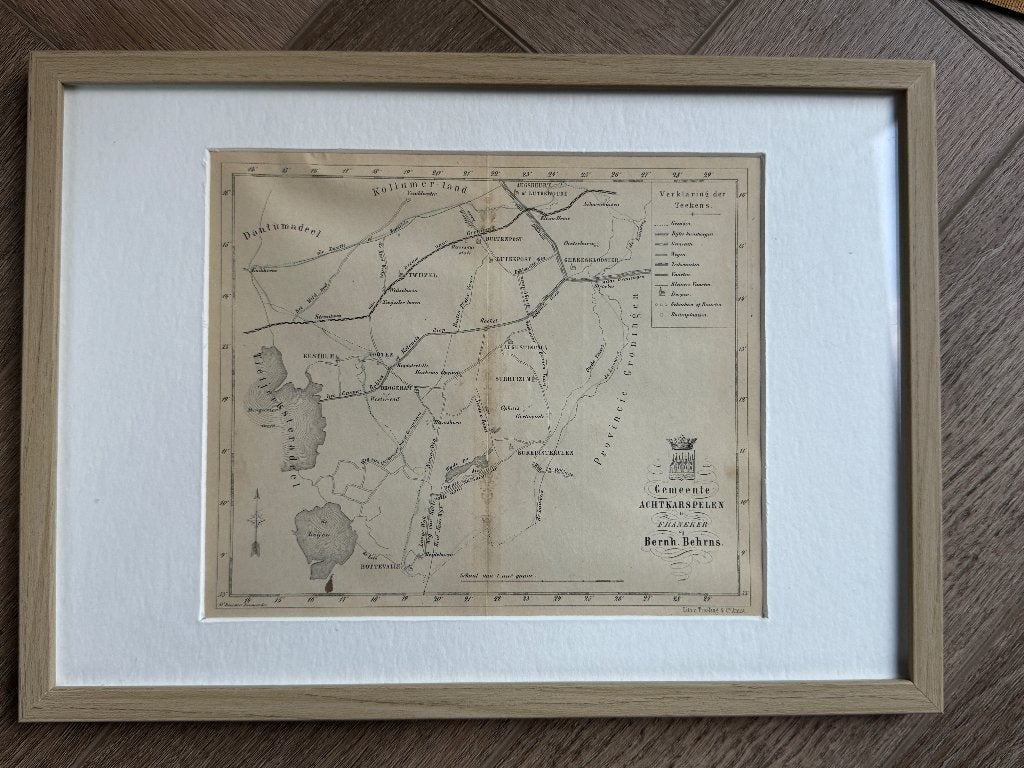 1861 - Achtkarspelen - Friesland - P0851-04, Ophalen of Verzenden, Ets, 1800 - 1899