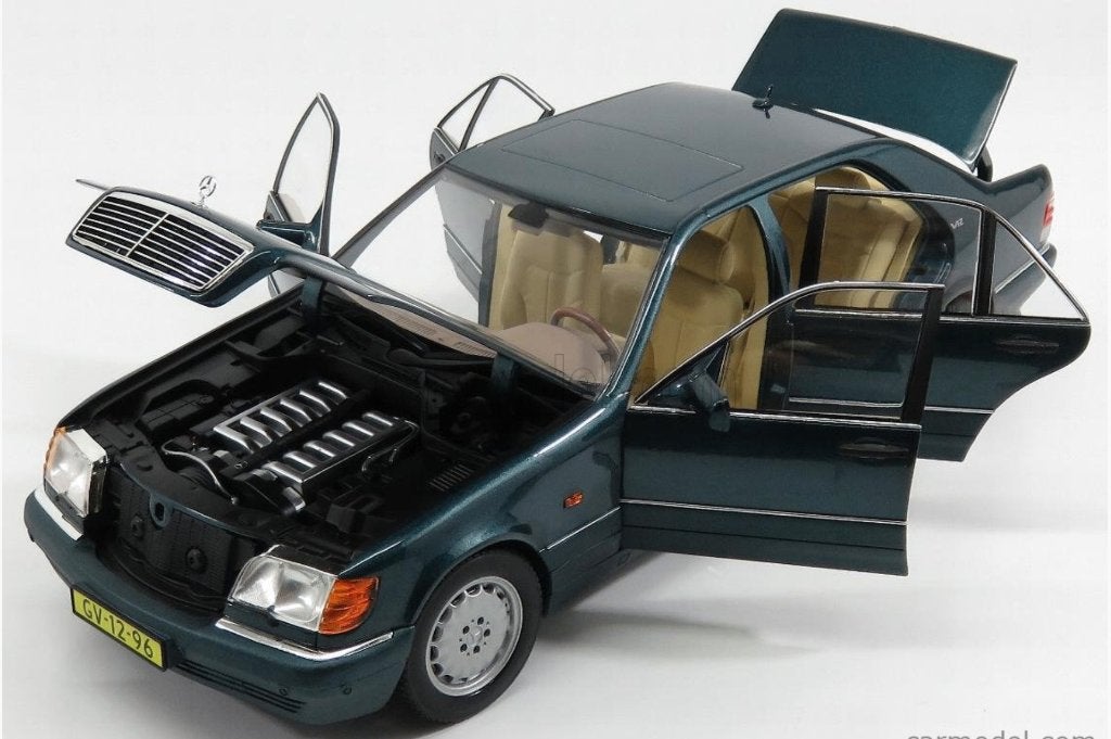 Mercedes Benz S600 1997 Blauw / Groen 1/18 NOREV ref: 183593, Verzenden, Nieuw, Auto, Norev