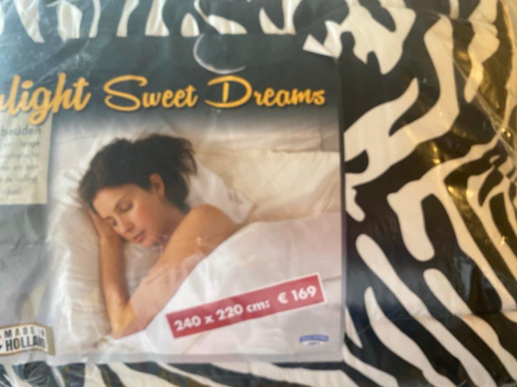 Bafra Bedding Dekbed 240x220 cm - Zebraprint, Zwart, Ophalen of Verzenden, Deken of Dekbed, Nieuw