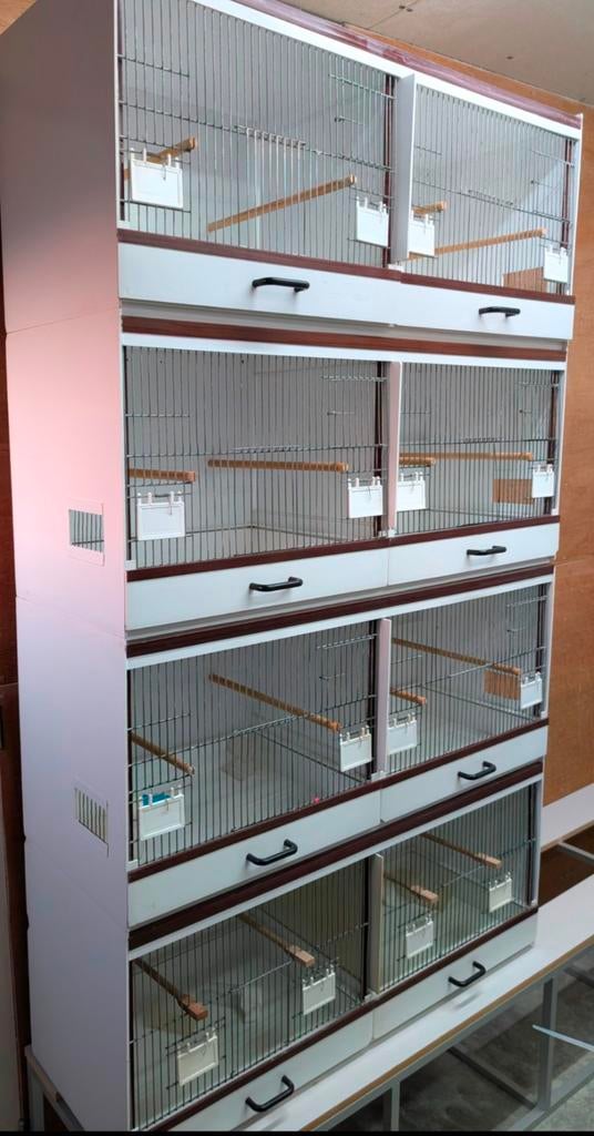 Nette set bakker kweekkooien 4 x 2, Dieren en Toebehoren, Vogels | Hokken en Kooien, Ophalen, Zo goed als nieuw, Broedkooi of Kweekkooi