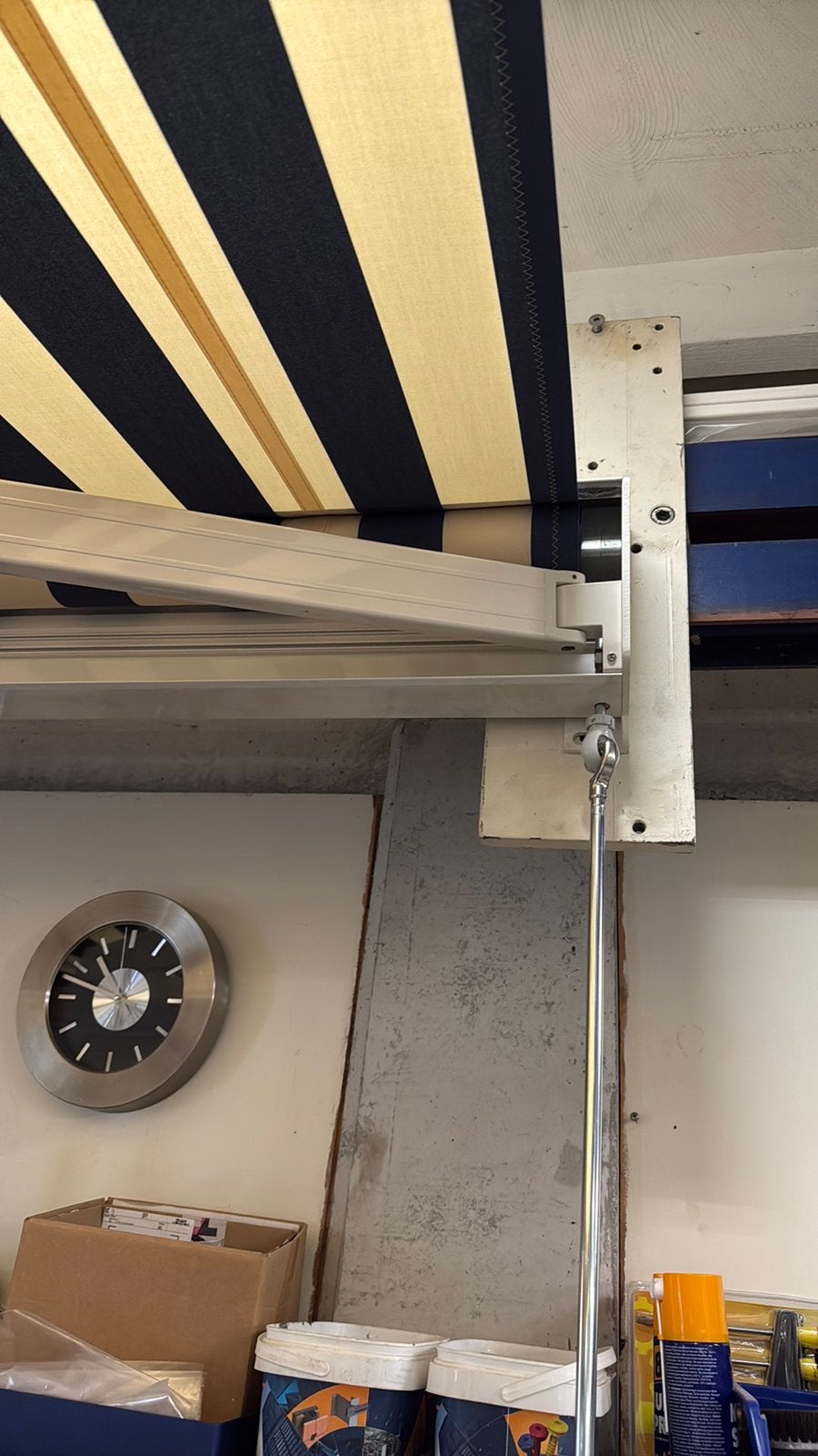 Nieuw knikarm zonnescherm luifel breed 300 uitval 250, Ophalen, Nieuw, 150 tot 300 cm, 250 cm tot 450 cm