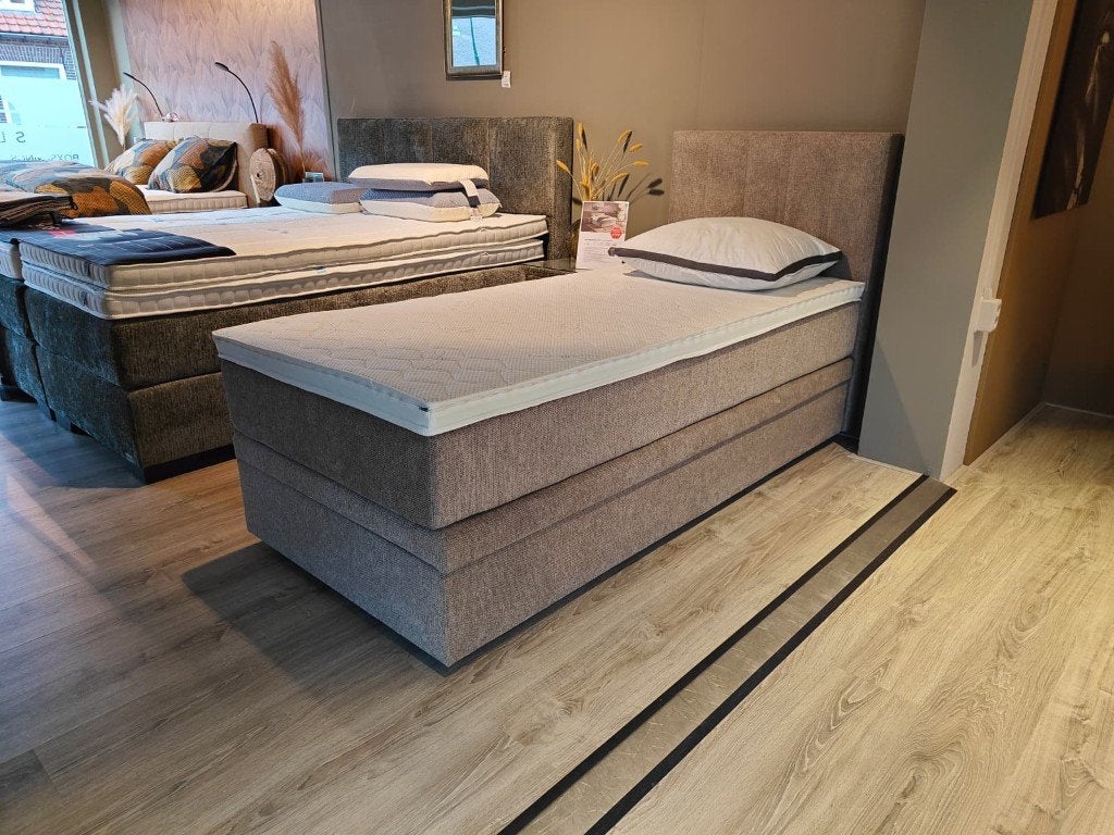 Opbergboxspring 90x200 | Showroommodel, Ophalen, Info@wolkslaapstudio.nl, 90 cm, Eenpersoons