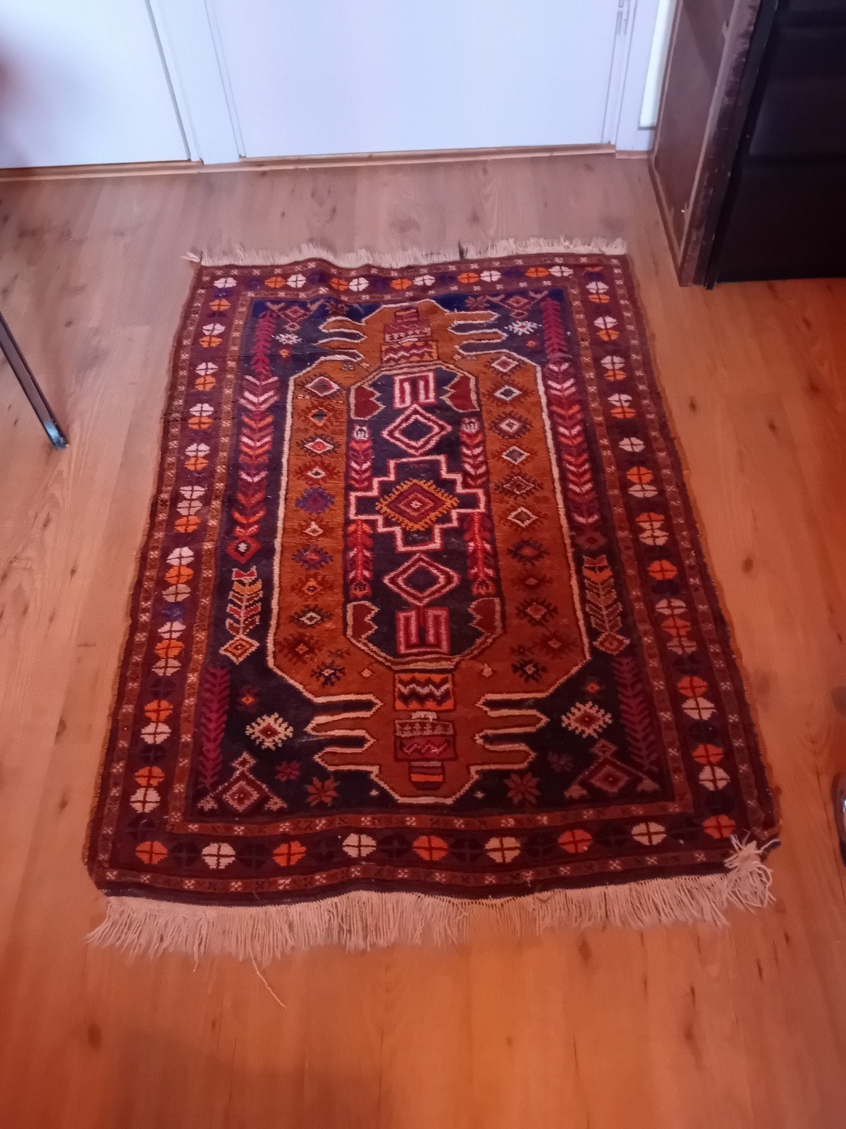 Vintage Perzisch tapijt - 120x90 cm, Ophalen, Vintage, Perzisch, Oosters, Gebruikt, 100 tot 150 cm