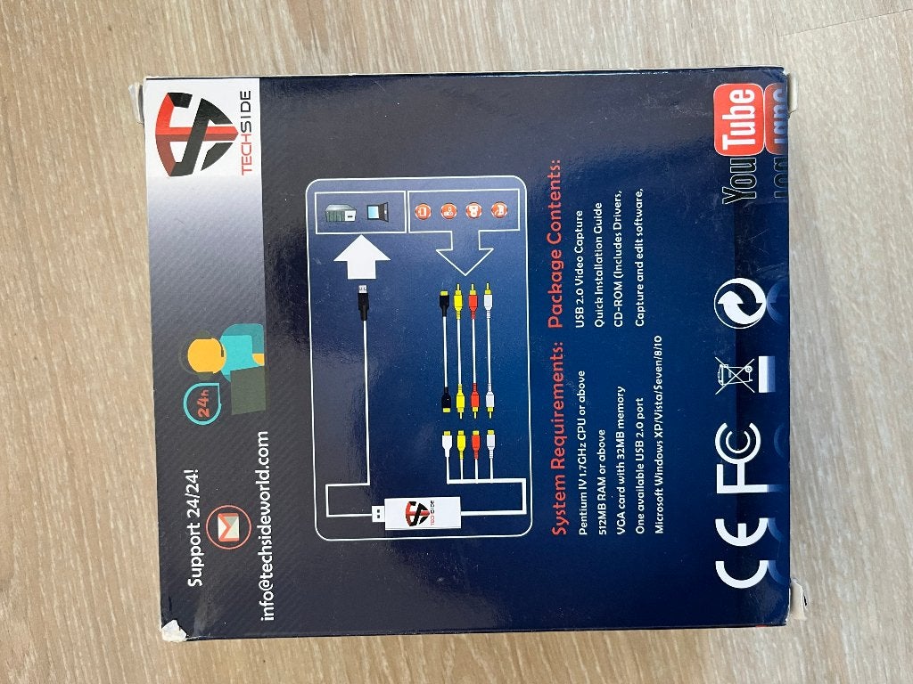 Techside Video Grabber - VHS naar DVD Converter, Ophalen of Verzenden, Zo goed als nieuw