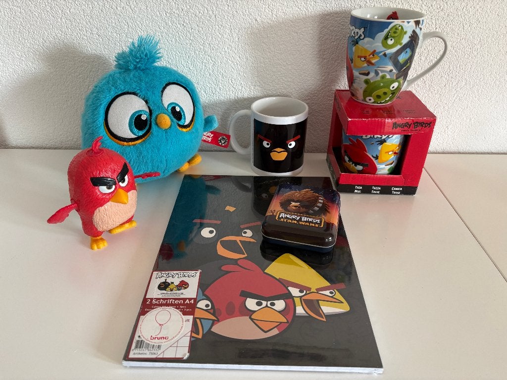 Grote Angry Birds Bundel: Mokken, Knuffel, Schriften, blikje, Gebruikt, Diversen, Onbekend, Ophalen of Verzenden