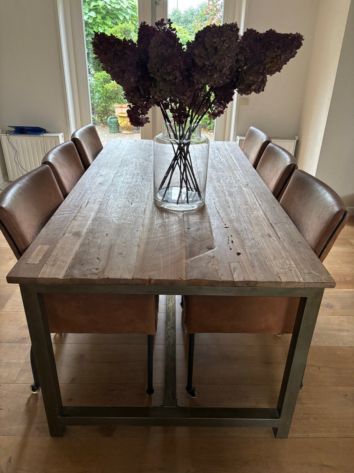 Eettafel / 6 stoelen, Ophalen, Gebruikt, 50 tot 100 cm, 150 tot 200 cm
