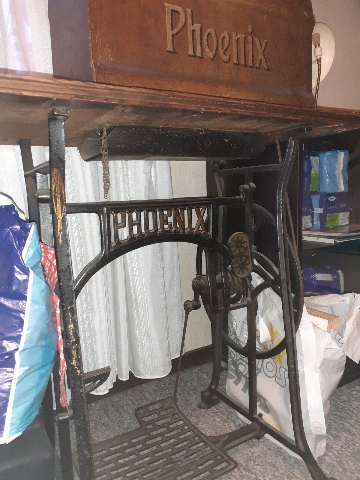 Antieke Phoenix naaimachine uit 1918 - Ophalen in Enschede, Antiek en Kunst, Antiek | Naaimachines, Ophalen