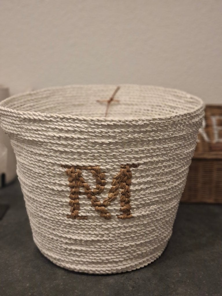 Te koop Riviera Maison mand, Ophalen, Zo goed als nieuw, Rond, Riet