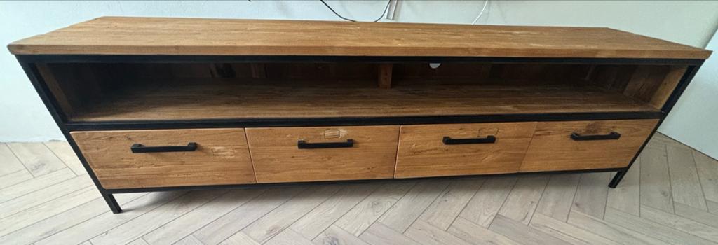 TV-meubel met 4 lades en open vak, Pronto wonen Romaro, Huis en Inrichting, Ophalen, 150 tot 200 cm, Zo goed als nieuw, Minder dan 100 cm