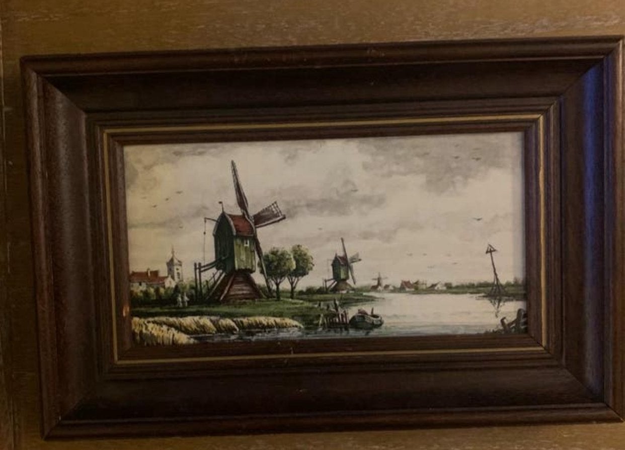 Mooie tegelplateau Westraven anno1664 molens, Ophalen of Verzenden