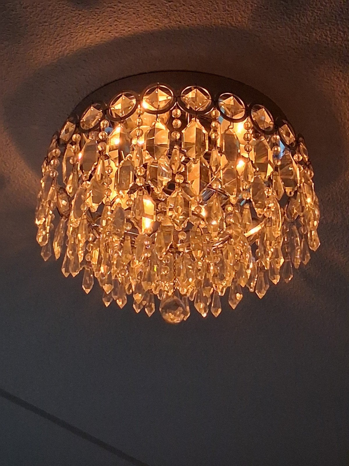 Kristallen lamp 30 cm doorsnede., Ophalen